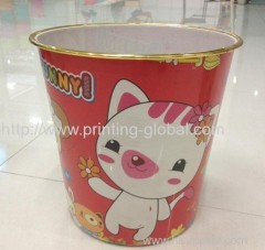 Hot stamping foil for round plastic waste bucket
