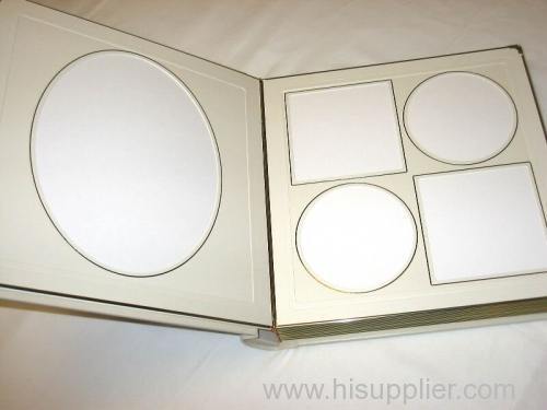 leather album with different design paper folder