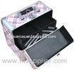 Large Padded Aluminum Cosmetic Cases , Black Leather Lining For Makeup Artist