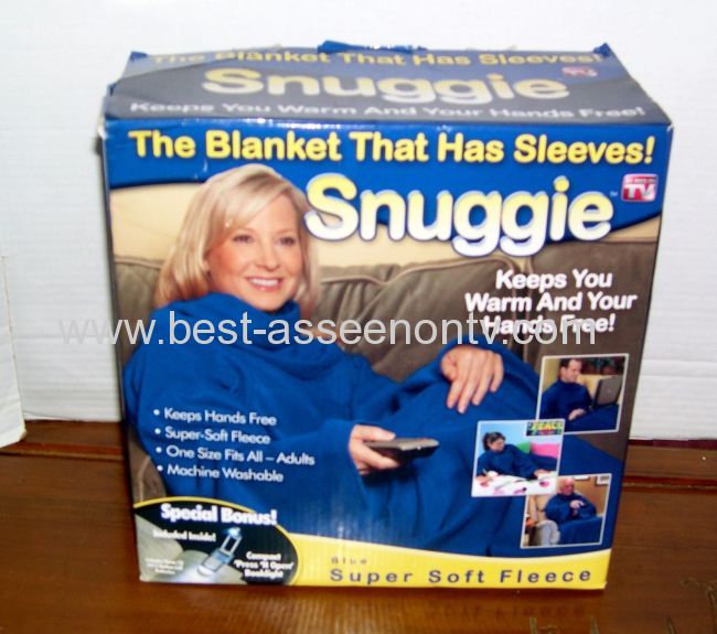 SNUGGIE The Blanket That Has Sleeves Adults One-Size-Fits-All Beige..As Seen On TV Super Soft Fleece