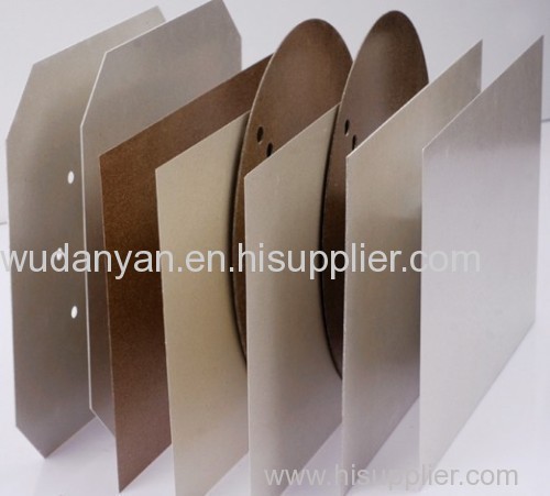 rigid glossy mica plate