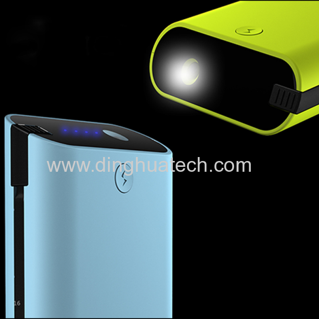 High Capacity LED Torch LightMobile power supply with 6000MAH