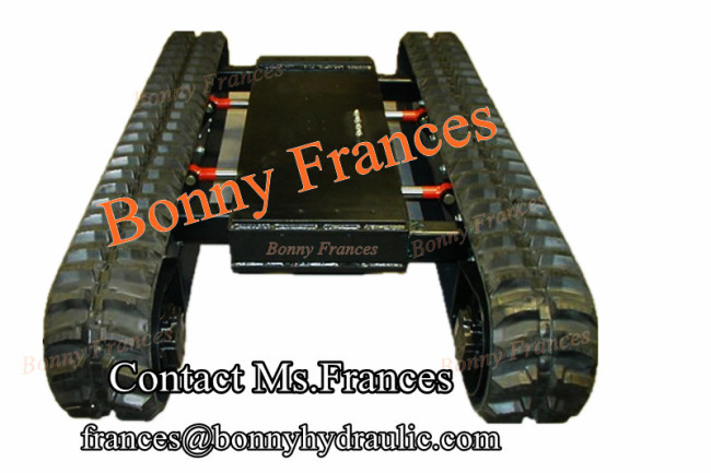 OEM extendable rubber track undercarriage rubber track frame