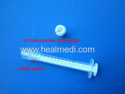 1.2ml silicone piston dental syringe with protect cap