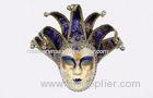 Full Face Venetian Jester Mask , Ladies Masquerade Masks Black