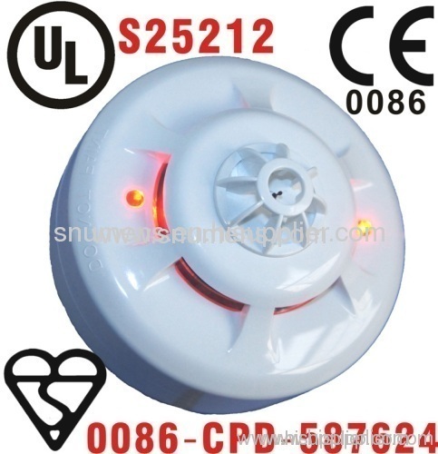 CE/ EN / UL Approved 2 -Wire Fixed and Rate of Rise Detector with Remote Indicator