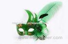 Christmas Venetian Green Feather Masquerade Masks For Women