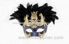 Feather Colombina Masquerade Masks Plastic For Carnival Male