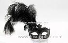 Colombina White Feather Masquerade Masks 12" For Masquerade Balls