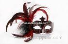 Plastic Macrame Mask 12" Red Feather Venetian Masks Halloween