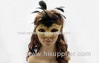 Gold Venetian Masquerade Mask With Veil For Interior 6 Inch