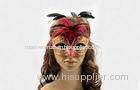 Red Veil Mask With Classy Stone / Venetian Masquerade Masks