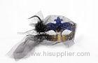 8 Inch Luxury Veil Mask Hand Made Black For Masquerade Ball