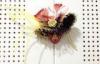 Mini Magnetic Mask Brooch , Hand-Painted Feather Venetian Masks