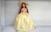 Decorative Porcelain Doll Lamp Small With Yellow Victorian Lady