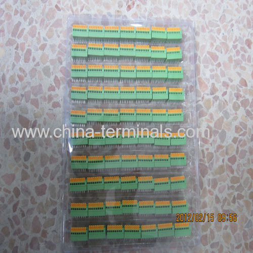 Good Quality Spring Clamp Terminal Blocks | Spring Cage Terminal Blocks pitch 2.54mm right angle CE/UL certification