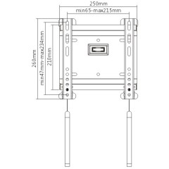 Ultra-Slim steel TV Wall Bracket