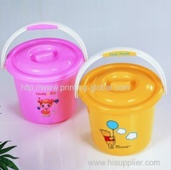 Hot stamping foil for plastic bucket lid handle