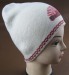 White red and black knitted hat