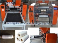 automatic pre-stretching oscillated edge rewinder