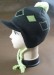 Green and black 100% acrylic knitted hat