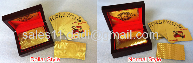 Gold foil plated playing cards