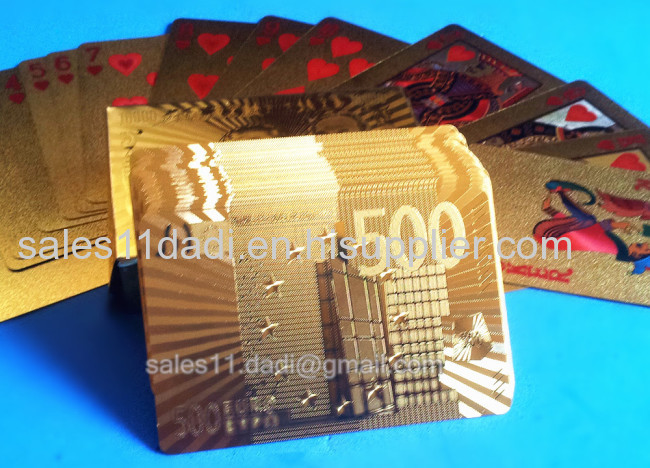 Gold foil plated playing cards