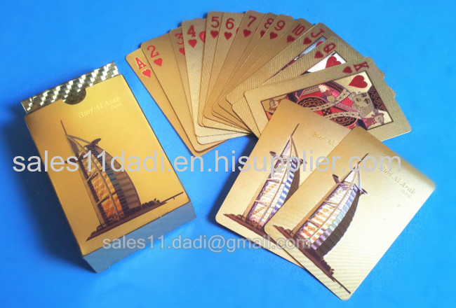 Gold foil plated playing cards