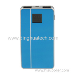 Apple phone style mobile power supply with double usb output & led display screen;