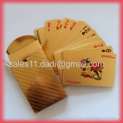 Gold foil plated playing cards