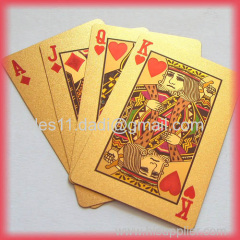 Gold foil plated playing cards