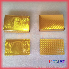 Gold foil plated playing cards