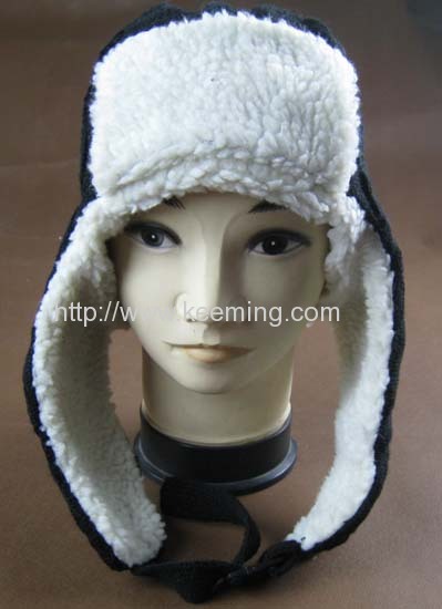 The warmest winter LEIFENG earflap hat with lambs wool lining