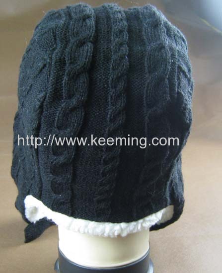 The warmest winter LEIFENG earflap hat with lambs wool lining