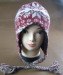 Lambswool Dashed jacquard earflap hat