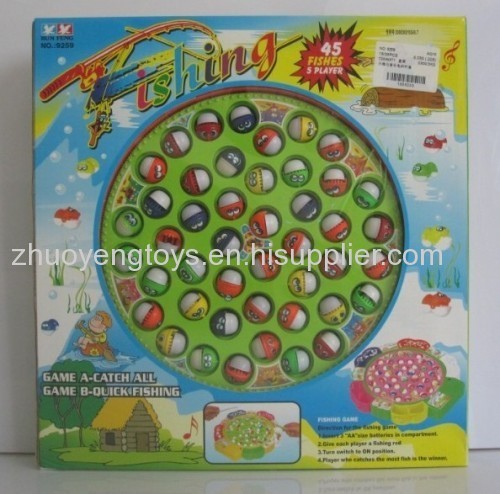 Battery operated fishing game