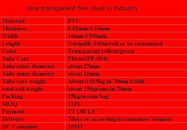 india pvc transparent film used in industry 