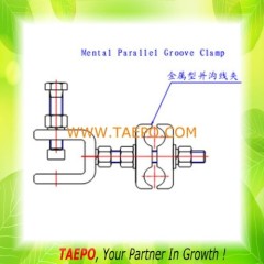 Downlead clamp for OPGW cable, metal, tower mounted, cable dia 9.0-20.0 mm