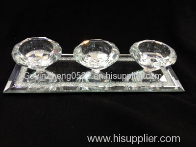 Crystal cup glass base candle holder glassware candle stand