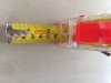 Transparent plastic measure tape with 7.5mx25mm