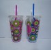 Heat transfer film for plastic straw cup