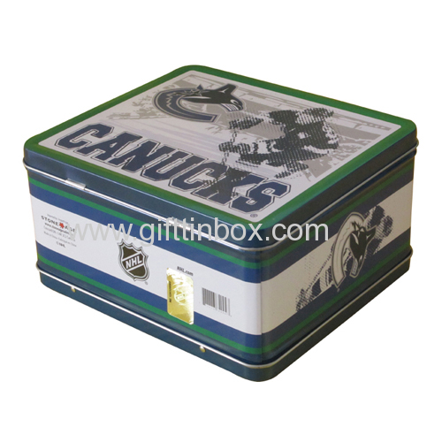 Rectangular lunch tin box