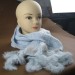 100% acrylic and rabbit fur machine scarf