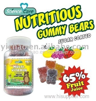 Multivitamin Pectin Gummy Bear Candy