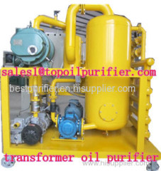 Dielectric fluids Oil Purifier device with two-stage vacuum system,CE Marked,filtering,stainless steel filter element