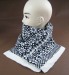 Classic black and white jacquard scarf