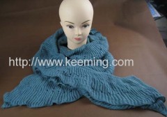 100% wool peacock blue Mohair scraf