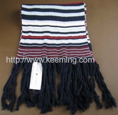 Beautiful stripe fashionable knitting long scarves