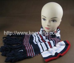 Beautiful stripe fashionable knitting long scarves