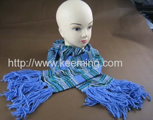 100% acrylic Drop stitch knitted scarf